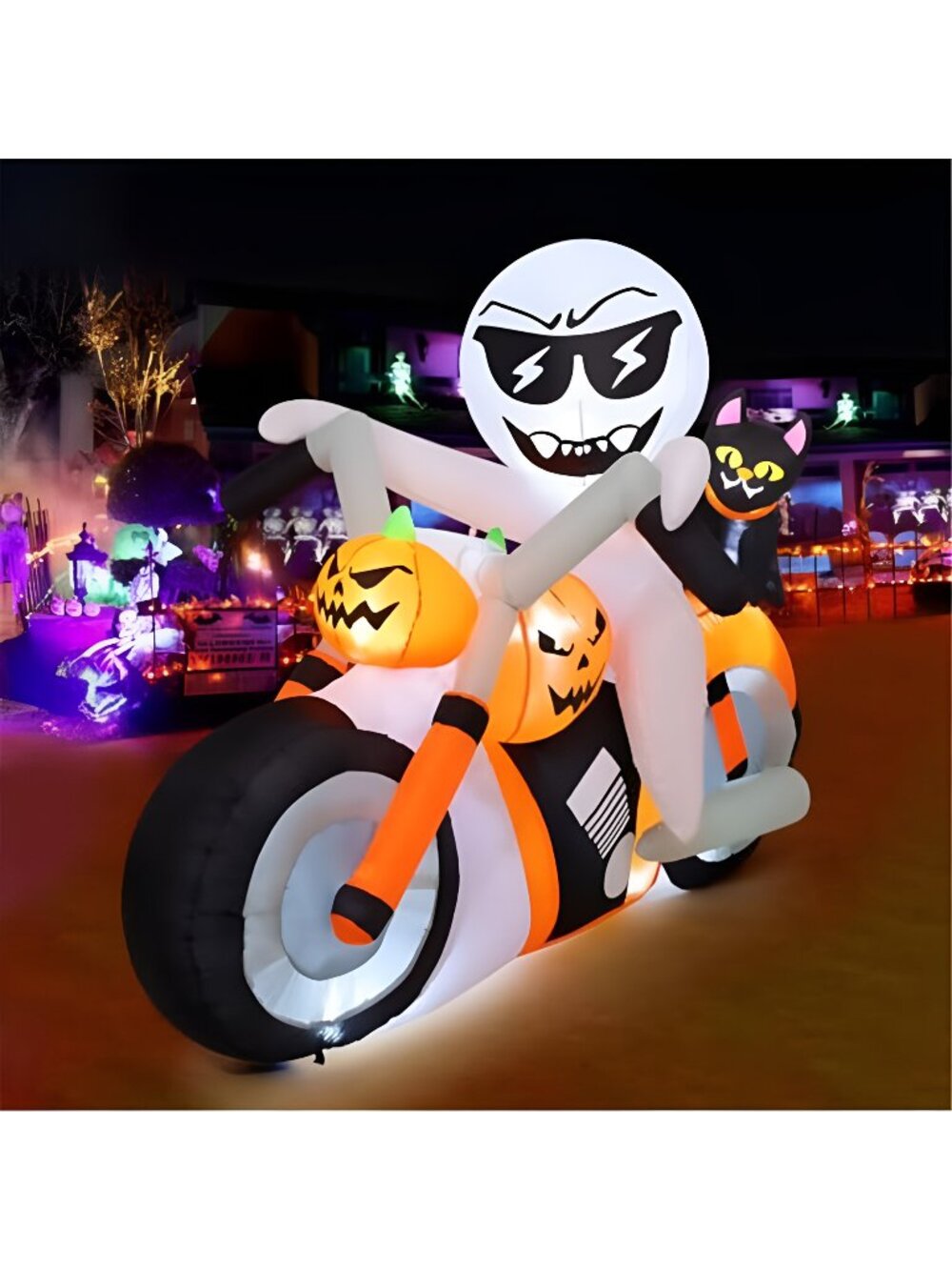 6 FT Halloween Inflatables Ghost Outdoor Decorations Blow Up Yard Pumpkin Cat